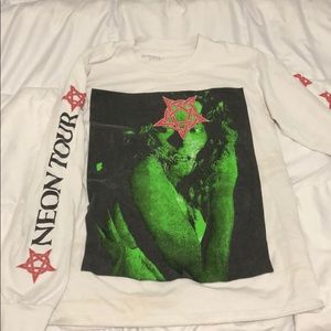 Playboy Carti neon tour white long sleeve